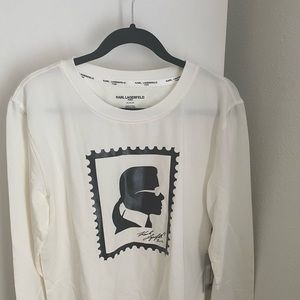 White Karl Lagarfeld women sweater